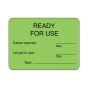 Lab Communication Label (Paper, Permanent) Ready for Use  2 3/8"x1 3/4" Fluorescent Green - 1000 per Roll