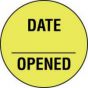 Communication Label (Paper, Permanent) Date Opened Fluorescent Yellow - 1000 per Roll