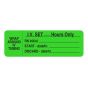 IV Label Wraparound Paper Permanent IV Set ___ Hours 1" Core 3"x1 Fl. Green 1000 per Roll