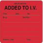 Label Paper Permanent Medication Added To 1 1/2" Core 2 1/2" x 2 1/2", Fl. Red, 500 per Roll