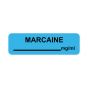 Anesthesia Label (Paper, Permanent) Marcaine mg/ml 1-1/4" x 3/8" Blue - 1000 per Roll