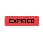 LABEL PAPER PERMANENT EXPIRED 1 1/4" X 3/8" FL. RED 1000 PER ROLL