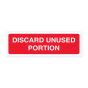 Communication Label (Paper, Permanent) Discard Unused 1-1/2" x 1/2" Red - 1000 per Roll