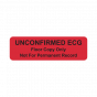 Label Paper Permanent Unconfirmed ECG 2 7/8" x 7/8", Fl. Red, 1000 per Roll