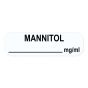Anesthesia Label (Paper, Permanent) Mannitol 1-1/4" x 3/8" White - 1000 per Roll