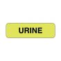 Lab Communication Label (Paper, Permanent) Urine  1 1/4"x3/8" Fluorescent Yellow - 1000 per Roll