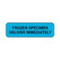 Lab Communication Label (Paper, Permanent) Frozen Specimen  1 1/4"x3/8" Blue - 1000 per Roll