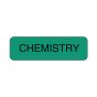 Lab Communication Label (Paper, Permanent) Chemistry  1 1/4"x3/8" Green - 1000 per Roll