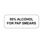 Hazard Label (Paper, Permanent) 0.95 Alcohol for  2"x3/4" White - 1000 Labels per Roll