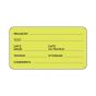 Hazard Label (Paper, Permanent) Reagent ___  3"x1 5/8" Fluorescent Yellow - 1000 Labels per Roll