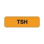 Lab Communication Label (Paper, Permanent) TSH  1 1/4"x3/8" Fluorescent Orange - 1000 per Roll