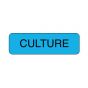 Lab Communication Label (Paper, Permanent) Culture  1 1/4"x3/8" Blue - 1000 per Roll