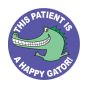 Label Pediatric Award Sticker Paper Permanent This Patient Is a Happy Gator! 1-1/2" Core Purple, 250 per Roll