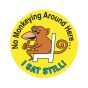 Label Pediatric Award Sticker Paper Permanent No Monkeying Around Yellow, 250 per Roll