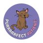 Label Pediatric Award Sticker Paper Permanent Purrrrfect Patient! Purple, 250 per Roll