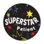 Label Pediatric Award Sticker Paper Permanent Superstar Patient Black, 250 per Roll