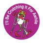 Label Pediatric Award Sticker Paper Permanent I'll Be Crutching Purple, 250 per Roll