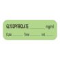 Anesthesia Label with Date, Time & Initial (Paper, Permanent) Glycopyrrolate mg/ml 1 1/2" x 1/2" Green - 1000 per Roll