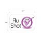 2023 to 2023 flu shot label checkmark