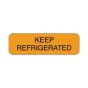 Lab Communication Label (Paper, Permanent) Keep Refrigerated  1 1/4"x3/8" Fluorescent Orange - 1000 per Roll