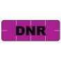 Alert Bands® Label Poly "DNR" Pre-printed, State Standardization 11/16" x 1/4" Purple - 250 per Qty Based Roll