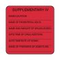 Communication Label (Paper, Permanent) Supplementary IV 2 1/2" x 2 1/2" Fluorescent Red - 500 per Roll