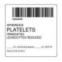 ISBT 128 Label (Synthetic, Permanent) "Apheresis Platelets'' 2"x2" White - 500 per Roll