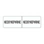 IV Label Wraparound Paper Permanent Neosynephrine |  2-7/8"x7/8" White 1000 per Roll