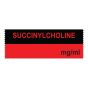 Anesthesia Tape (Removable) Succinylcholine 1/2" x 500" - 333 Imprints - Fl. Red and Black - 500 Inches per Roll
