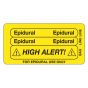 IV Label Piggyback Paper Permanent Epidural Epidural 3" Core 1 1/2"x3 Yellow 1000 per Roll