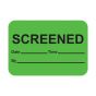 Screened Label Paper Permanent, 1" Core, 1-7/16" X 1" Fluorescent Green, 666 per Roll