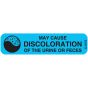 Communication Label (Paper, Permanent) Discolor of Urine 1 9/16" x 3/8" Blue - 500 per Roll, 2 Rolls per Box