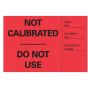 Lab Communication Label (Paper, Removable) Not Calibrated Do 3"x2" Red - 1000 per Roll