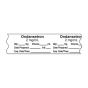 Anesthesia Tape, with Expiration Date, Time & Initial (Removable), "Ondansetron 2 mg/ml" 3/4" x 500" White - 333 Imprints - 500 Inches per Roll