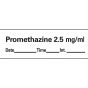 Anesthesia Tape with Date, Time, and Initial Removable Promethazine 2.5 mg/ml 1" Core 1/2" x 500" Imprints White 333 500 Inches per Roll
