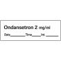 Anesthesia Tape with Date, Time & Initial (Removable) Ondansetron 2 mg/ml 1/2" x 500" - 333 Imprints - White - 500 Inches per Roll