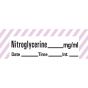 Anesthesia Tape with Date, Time, and Initial Removable Nitroglycerine mg/ml 1" Core 1/2" x 500" Imprints White with Violet 333 500 Inches per Roll