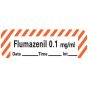 Anesthesia Tape with Date, Time & Initial (Removable) Flumazenil 0.1" mg/ml 1 Core 1/2" x 500" - 333 Imprints - White with Fluorescent Red - 500 Inches per Roll