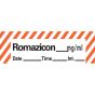 Anesthesia Tape with Date, Time & Initial (Removable) Romazicon mg/ml 1/2" x 500" - 333 Imprints - White with Fluorescent Red - 500 Inches per Roll