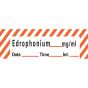 Anesthesia Tape with Date, Time & Initial (Removable) Edrophonium mg/ml 1/2" x 500" - 333 Imprints - White with Fluorescent Red - 500 Inches per Roll