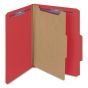 Smead® Top Tab Folder Fas# 1&3, 25pt Pressboard Red 1 Divider 11-3/4" X 10", 50 per Case