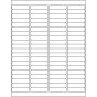 Label Laser Paper Permanent 4 2"x1/2" White 80 per Sheet, 1000 Sheets per Box