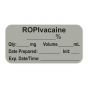 Anesthesia Label, with Expiration Date, Time & Initial (Paper, Permanent) "Ropivacaine %" 1-1/2" x 3/4", Gray - 500 per Roll