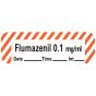 Anesthesia Label with Date, Time & Initial (Paper, Permanent) Flumazenil 0.1" mg/ml 1 1 1/2" x 1/2" White with Fluorescent Red - 600 per Roll