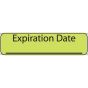 Label Paper Removable Expiration Date, 1" Core, 1 1/4" x 5/16", Fl. Chartreuse, 760 per Roll