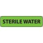 Label Paper Removable Sterile Water, 1" Core, 1 1/4" x 5/16", Fl. Green, 760 per Roll