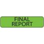 Label Paper Removable Final Report, 1" Core, 1 1/4" x 5/16", Fl. Green, 760 per Roll