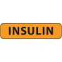 Label Paper Removable Insulin, 1" Core, 1 1/4" x 5/16", Fl. Orange, 760 per Roll
