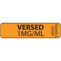 Label Paper Removable Versed 1"mg/ml 1 Core 1 1/4" x 5/16", Fl. Orange, 760 per Roll