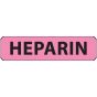 Label Paper Removable Heparin, 1" Core, 1 1/4" x 5/16", Fl. Pink, 760 per Roll
